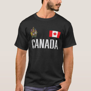Camiseta Hombres de fútbol canadiense con bandera de Canadá
