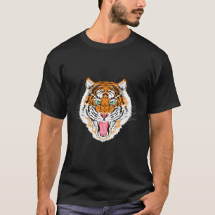Camiseta Hombres de gato de gato de tigre salvaje divertido