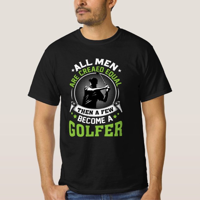 Camiseta Hombres de Golf Creados Igual Divertidos Cantantes (Anverso)