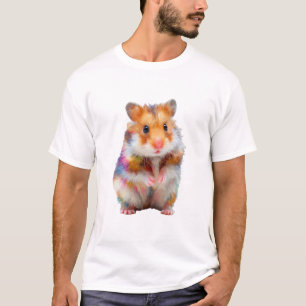 Camiseta Hombres de hámster estilizados con pintura al óleo
