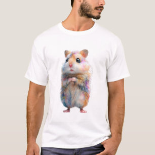 Camiseta Hombres de hámster sirio psicodélico con pelaje de