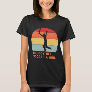 Camiseta hombres de humor divertidos en cricket