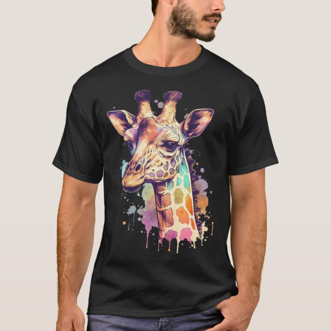 Camiseta Hombres de jirafa cutáneos (Anverso)