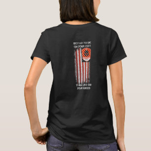 Camiseta Hombres de la bandera americana del guerrero espar