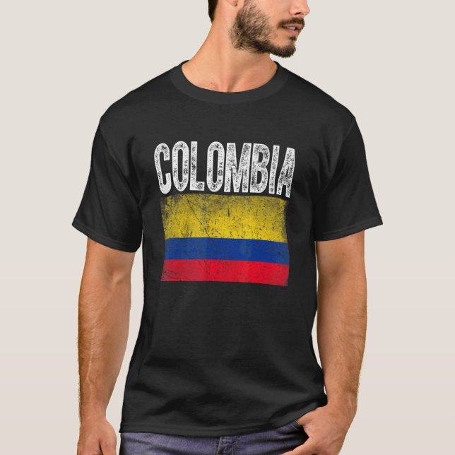 Camiseta Hombres de la bandera de Colombia con problemas pa (Anverso)
