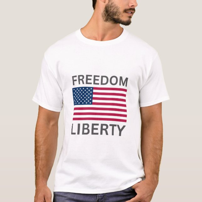 Camiseta Hombres de la Bandera de Estados Unidos Libertad™ (Anverso)