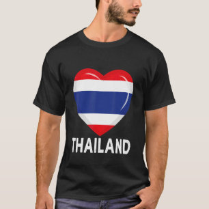 Camiseta Hombres de la bandera de Tailandia de corazón Homb