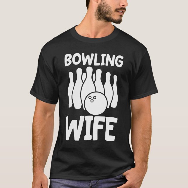 Camiseta Hombres de la esposa del Bowling (Anverso)