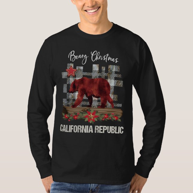 Camiseta Hombres de la república de California del navidad (Anverso)