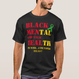 Camiseta HOMBRES DE LA SALUD Mental Negra QUE HABLAN DE SAL