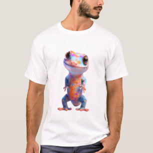 Camiseta Hombres de lagarto geco manchado psicodélico color