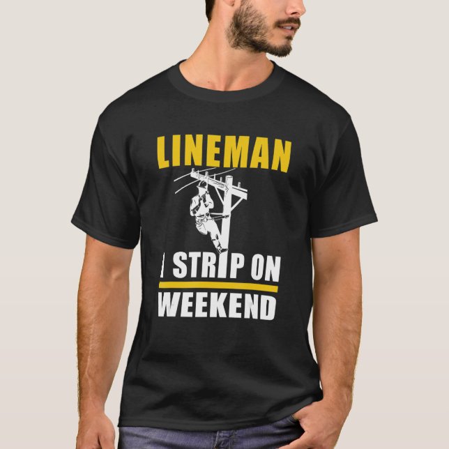 Camiseta Hombres De Línea Eléctrica Eléctrica (Anverso)