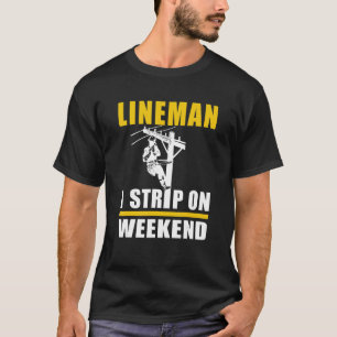 Camiseta Hombres De Línea Eléctrica Eléctrica