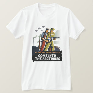 Camiseta Hombres de los Estados Unidos, poster de la Segund