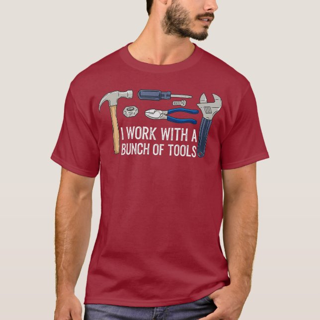 Camiseta Hombres de Mano Reparación de Hardware de Regalo E (Anverso)
