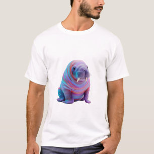 Camiseta Hombres de morsa galáctica neón psicodélicos