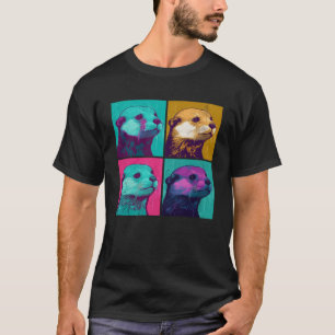 Camiseta Hombres de Mujeres Animales Coloridas del Ilustrac