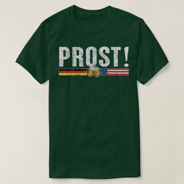 Camiseta Hombres de Oktoberfest Bandera Alemana Estadounide (Diseño del anverso)