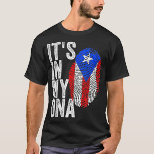 Camiseta Hombres de Orgullo Ricano en mi ADN Bandera de Pue