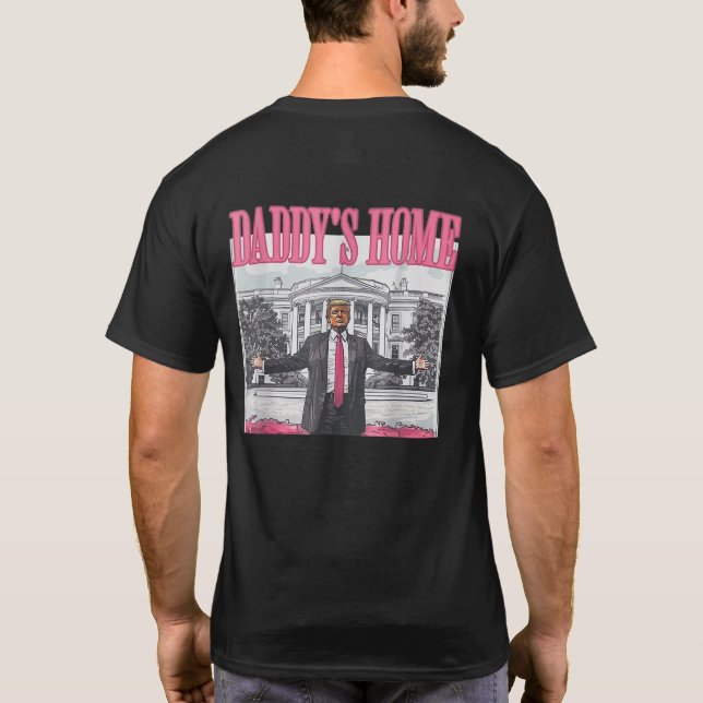 Camiseta Hombres de Papi - Mujeres de Trump Rosa 2024 (Reverso)