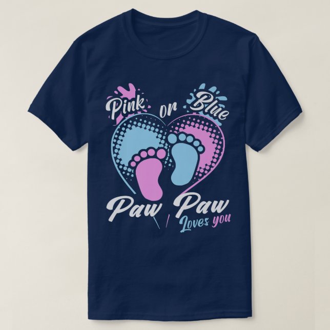 Camiseta Hombres De Paw Rosa O Azul Te Ama La Revelación De (Diseño del anverso)