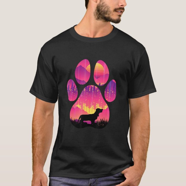 Camiseta Hombres de Perro de Docker Paw Mom Dad (Anverso)