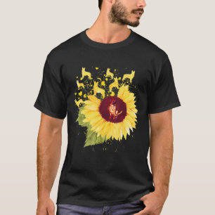 Camiseta Hombres de Perro Gsd de Pastor Alemán de Girasol M
