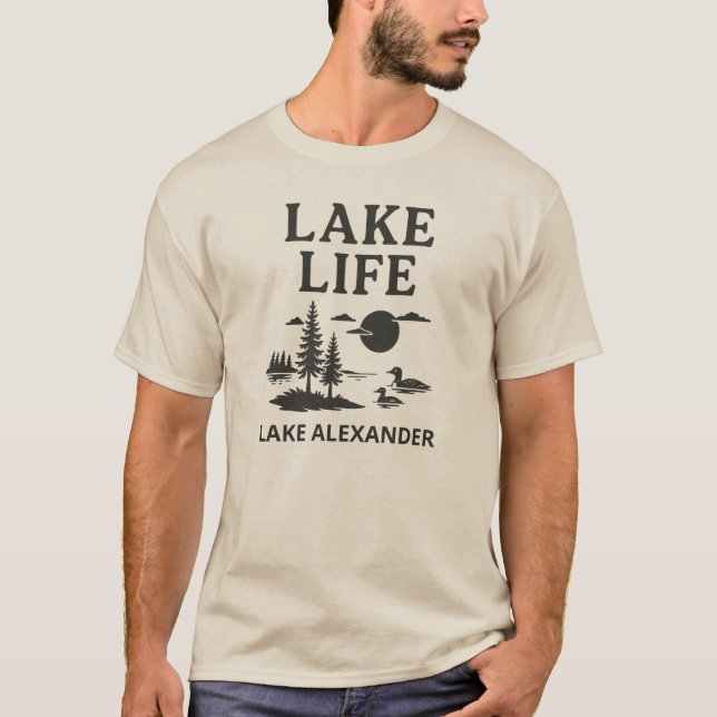 Camiseta Hombres de personalizado Lake Life (Anverso)