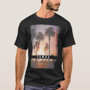 Camiseta Hombres de Playa de Samoa Mujeres Jóvenes Niños
