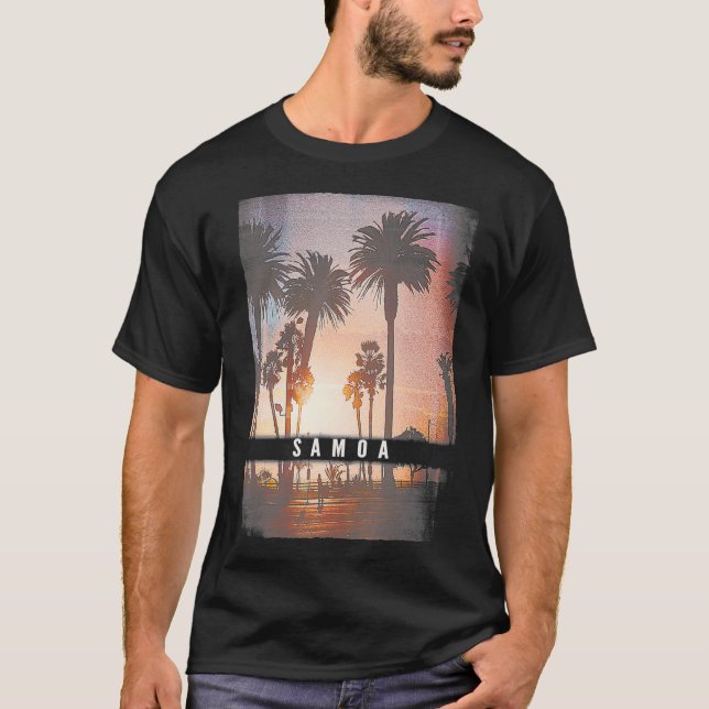 Camiseta Hombres de Playa de Samoa Mujeres Jóvenes Niños (Anverso)
