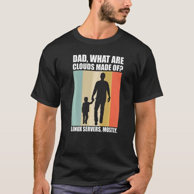 Camiseta Hombres ¿De qué están hechas las nubes?  Linux Com (Anverso)