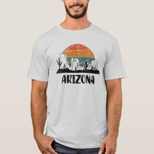 Camiseta Hombres de sol retro del desierto de Arizona