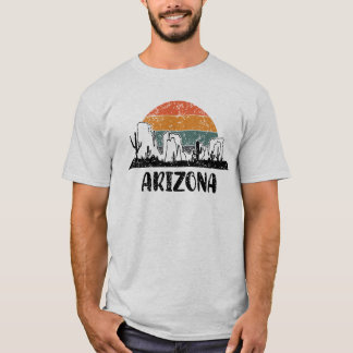 Camiseta Hombres de sol retro del desierto de Arizona