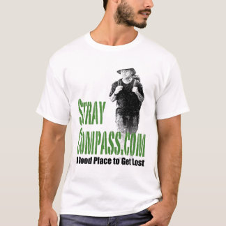 Camiseta hombres de StrayCompass.com verdes en verde