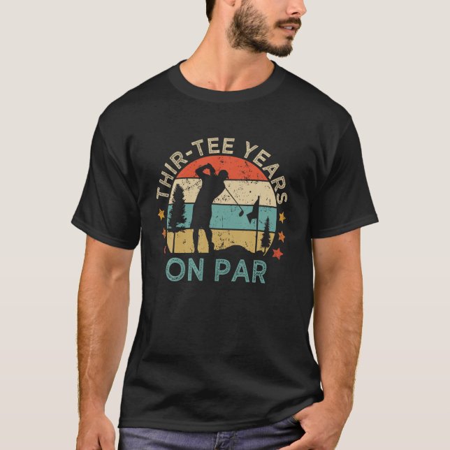 Camiseta Hombres De Tee Años En Par Funny 30th Birthday Gol (Anverso)