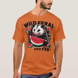 Camiseta Hombres De Verano De Fruta De La sandía De Opossum