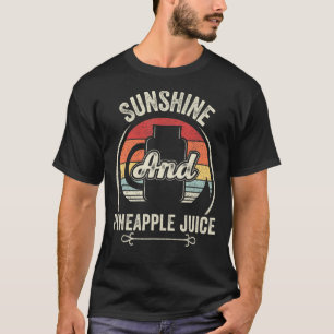 Camiseta Hombres De Verano Retro Sunshine And Pineapple Jug