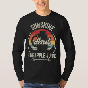 Camiseta Hombres De Verano Retro Sunshine And Pineapple Jug