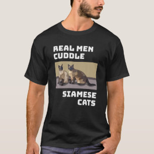 Camiseta Hombres de verdad acobardaron a gatos siameses reg