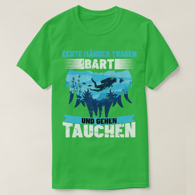 Camiseta Hombres de verdad bucean y usan buceadores de barb (Diseño del anverso)