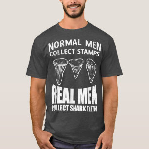 Camiseta Hombres de verdad coleccionan dientes de tiburón