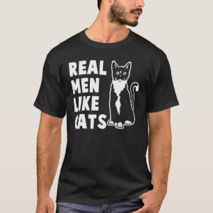 Camiseta Hombres de verdad como gatos