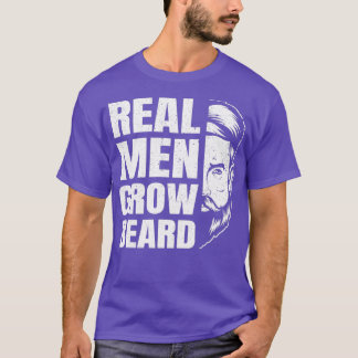 Camiseta Hombres De Verdad Cultivan Camas Barba Hipster Hom