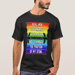 Camiseta Hombres de verdad enorgullecen a las abejas LGBTQ 