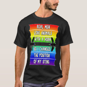 Camiseta Hombres de verdad enorgullecen a las abejas LGBTQ 