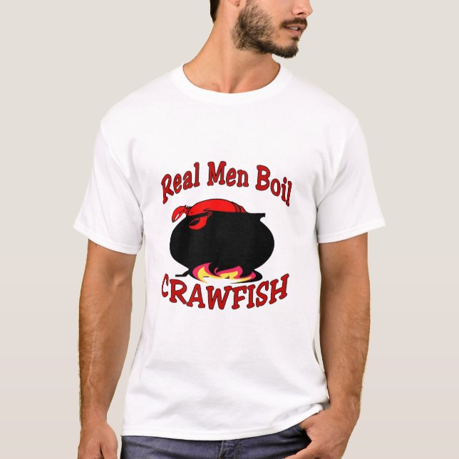 Camiseta Hombres de verdad hierven langostinos (Anverso)