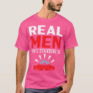 Camiseta Hombres de verdad luchan contra el boxeo
