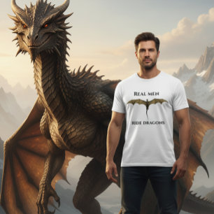 Camiseta Hombres de verdad montan dragones
