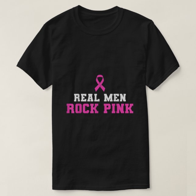 Camiseta Hombres de verdad rocían la conciencia sobre el cá (Diseño del anverso)