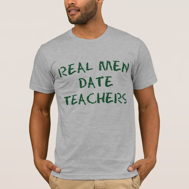 Camiseta Hombres de verdad salen con profesores de Green Fu (Anverso)